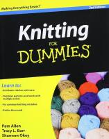 Knitting for Dummies, 2nd Edition