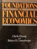 Foundations for financial economics