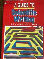 A guide to scientific writing