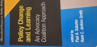 Policy change and learning - an advocacy coalition approach
