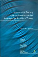 International Society and the Development of International Relations Theory