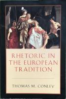 Rhetoric in the European Tradition
