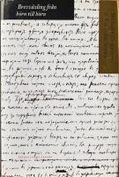 Brevv&auml;xling fr&aring;n h&ouml;rn till h&ouml;rn; f&ouml;rord av Lars Kleberg