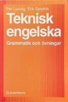 TEKNISK ENGELSKA  -  Grammatik och &ouml;vningar