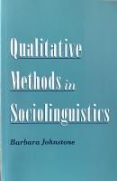 Qualitative Methods in Sociolinguistics