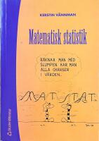 Matematisk statistik; Andra upplagan