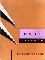 DS 19  CITROEN  -  Instruktionsbok