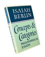 CONCEPTS & CATEGORIES  :  Philosophical Essays; With an Introduction by Bernard Williams