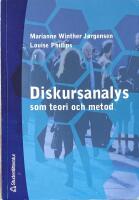 Diskursanalys som teori och metod
