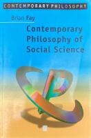 Contemporary Philosophy of Social Science   - A Multicultural Approach