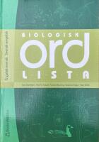 BIOLOGISK ORDLISTA - Engelsk-svensk, Svensk-engelsk