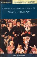 Opposition and Resistance in Nazi Germany