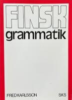 Finsk grammatik; Sj&auml;tte upplagan
