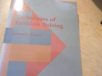 Techniques of problem solving