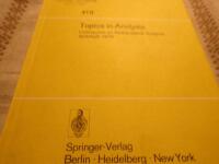 Topics in analysis : Colloquium on mathematical analysis Jyv&auml;skyl&auml; 1970