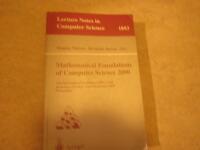Mathematical foundations of computer science 2000 : 25th international symposium, MFCS 2000, Bratislava, Slovakia, August 28 - September 1, 2000 : proceedings
