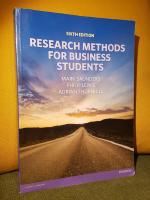 Research Methods for Business Students &ndash; Sixth Edition