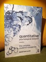 Quantitative Psychological Research &ndash; 4th Edition &ndash; The Complete Student's Companion
