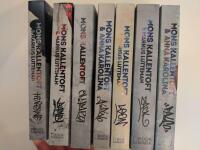 7 b&ouml;cker i Herkulesserien. 1, Zack. 2, Leon.  3, Bambi.  4,Heroine. 5, Falco. 6,Albino.﻿ 7,Olympia.