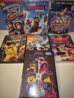 The Legomovie. SHAZAM. Poke'mon Picachu. Ratchetoch Clank. The Lego Minjago. Spacechimps.