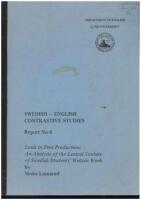 Lexis in free production : an analysis of the lexical texture of Swedish students' written work 