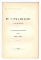 Tv&aring; svenska rimdikter fr&aring;n medeltiden.