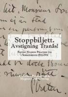 Stoppbiljett. Avstigning Tran&aring;s! : Fritiof Nilsson Piratens tid i Sommenbygd 1921-1931