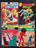 4 st. Rick Hart: Den svarta domstolen, D&ouml;den g&aring;r p&aring; circus, Sp&ouml;ket fr&aring;n grottorna, Alarm