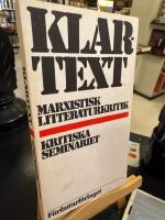 Klartext : marxistisk litteraturkritik
