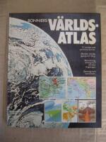 Bonniers v&auml;rldsatlas : med v&auml;rldsgeografi i f&auml;rg