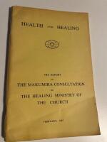 Health and Healing - The report of Tha Makumira Consultation