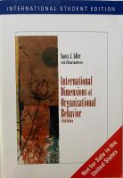 International dimensions of organizational behavior