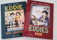 Bokpaket 2 st ungdomsb&ouml;cker Eddie och Johanna, Eddies hus.