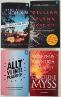 Bokpaket 4 st blandade titlar Kraftens osynliga v&auml;g,Kungsholms morden,Gone girl och Allt vi inte pratar om.