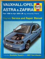 Vauxhall/Opel Astra & Zafira petrol : 1998 to 2004