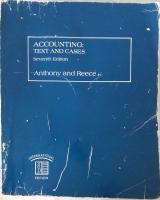 Accounting: Text and Cases