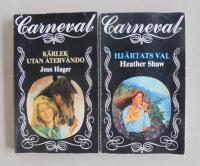 2 st romanpocket i serien Carneval: Nr 11; K&auml;rlek utan &aring;terv&auml;ndo av Jean Hager och Nr 14; Hj&auml;rtats val av Heather Shaw.