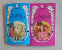 2 st romanpocket ur serien Cam&eacute;e: Nr 6; Farlig semester av Marjorie Vernon och Nr 19; K&auml;rlekens hasardspel av Marie Collinson.