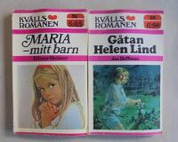 2 st romanpocket ur serien Kv&auml;llsromanen: Nr 28; Maria - mitt barn av Ellinor Reimer och Nr 36; G&aring;tan Helen Lind av Jan Roffman