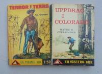 2 st v&auml;sternpocket i serien Pyramid: Nr 27; Terror i Texas av Al Cody och Nr 93; Uppdrag i Colorado av Wayne D. Overholser