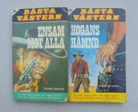 2 st v&auml;sternpocket i serien B&auml;sta V&auml;stern: Nr 77; Ensam mot alla av Thane Docker och Nr 79; Hogans h&auml;mnd av Emerson Dodge.