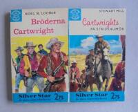 2 st v&auml;sternpocket i serien Silver Star Western: Nr 10; Br&ouml;derna Cartwright av Noel L. Loomis och Nr 23; Cartwrights p&aring; stridshum&ouml;r av Stewart Mill.