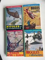 BIGGLES &aring;ter i elden / i Antarktis / jagar kidnapparna / och den hemlighetsfulla &ouml;n. Bokpaket