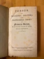 F&ouml;rs&ouml;k uti moraliska, politiska och ekonomiska &auml;mnen