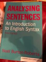 Analysing sentences : an introduction to English syntax