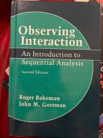 Observing interaction - an introduction to sequential analysis