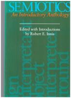 Semiotics, an introductory anthology