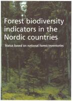 Forest biodiversity indicators in the Nordic countries - status based on national forest inventories