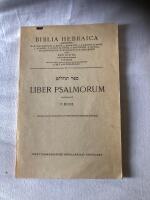 Biblia hebraica 11: Liber psalmorum