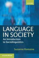 Language in society - an introduction to sociolinguistics